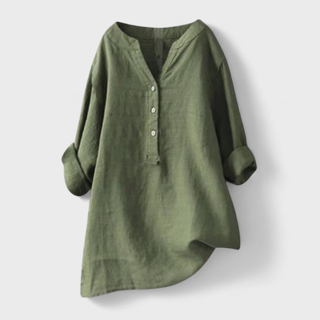 ANDREA | Camisa con botones holgada