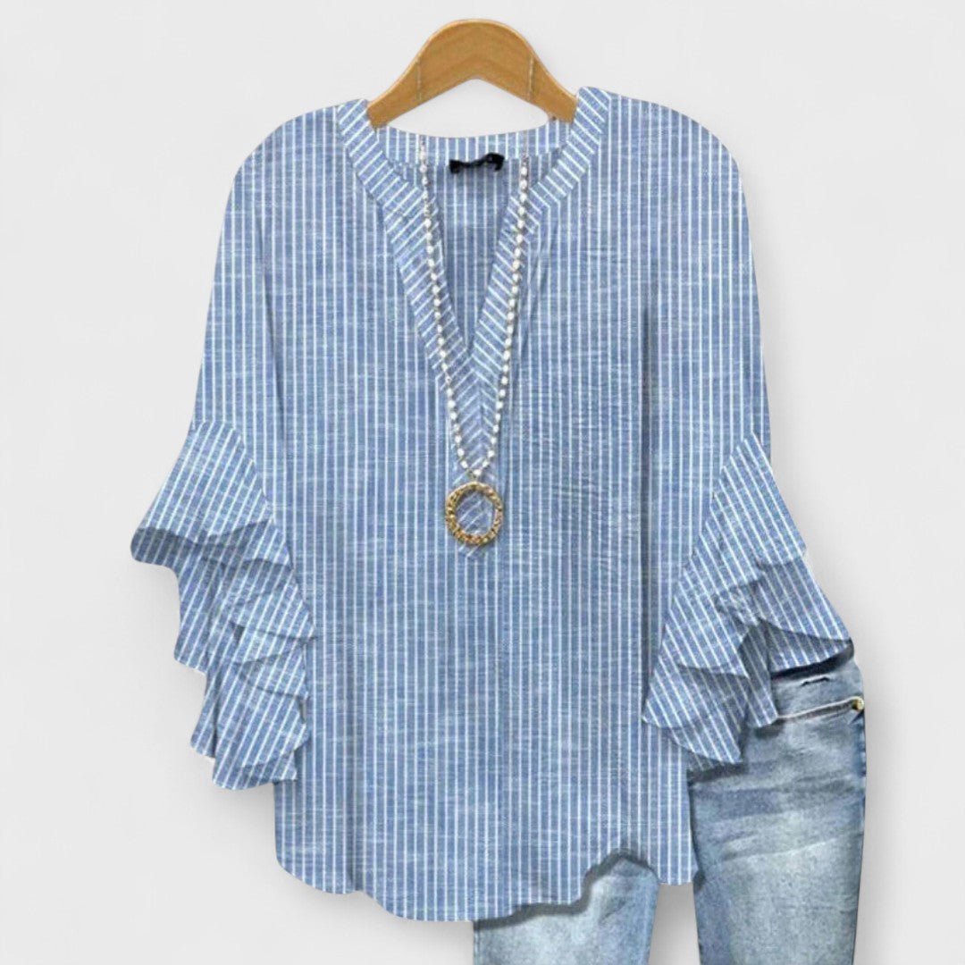 EMILIA | Blusa con volantes florales