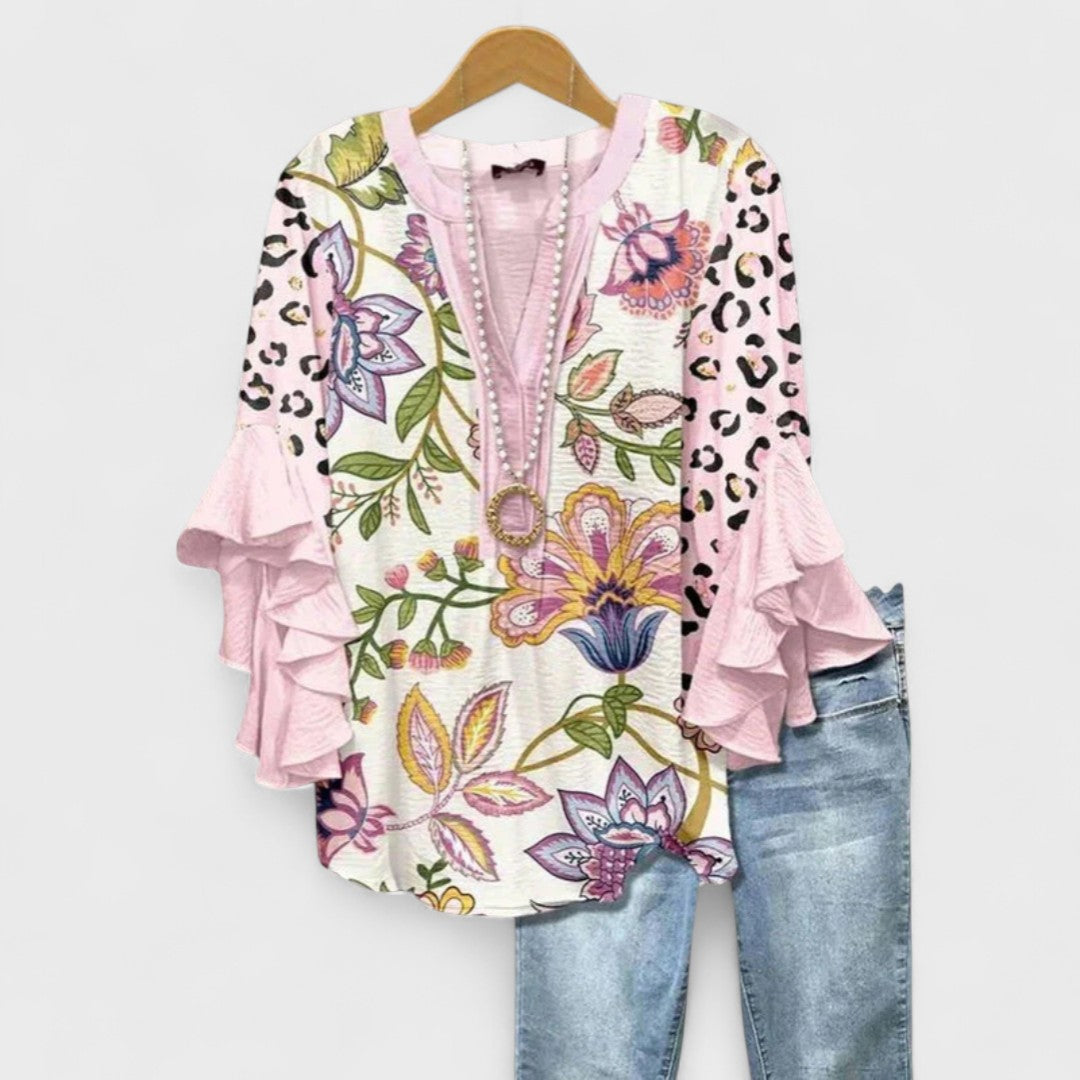 EMILIA | Blusa con volantes florales