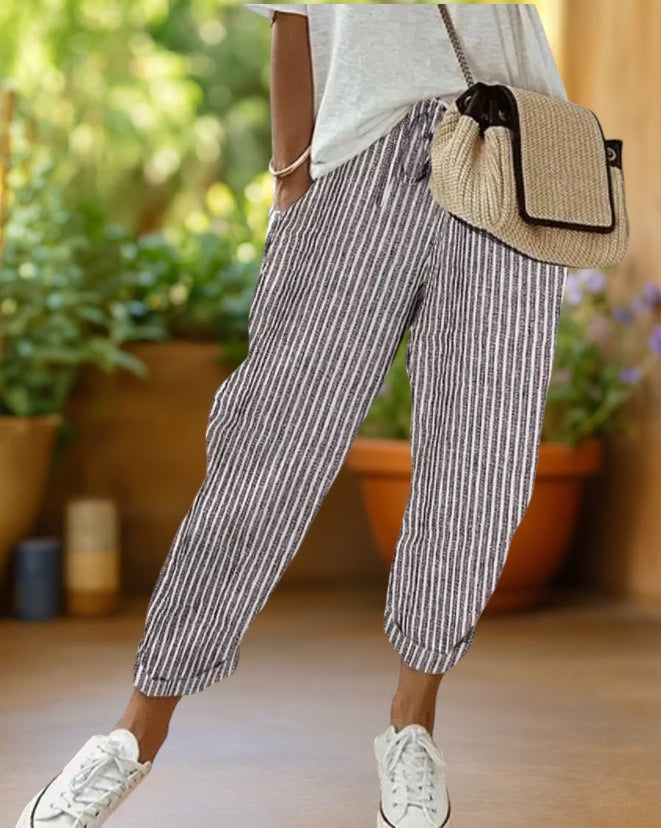 ANDREA | Pantalón de rayas ancho