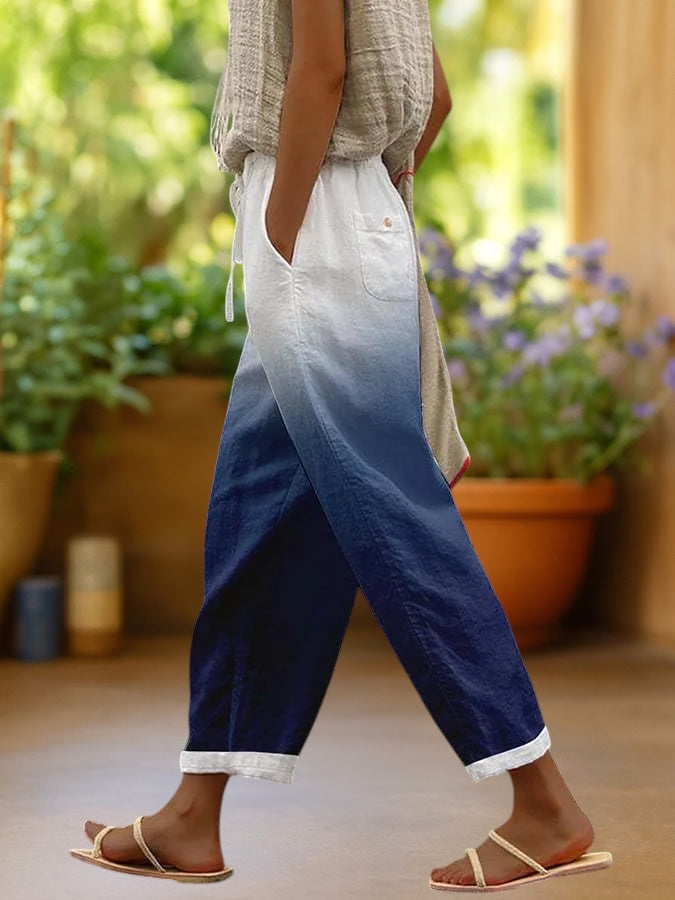SOLEIL | Pantalón tobillero estampado
