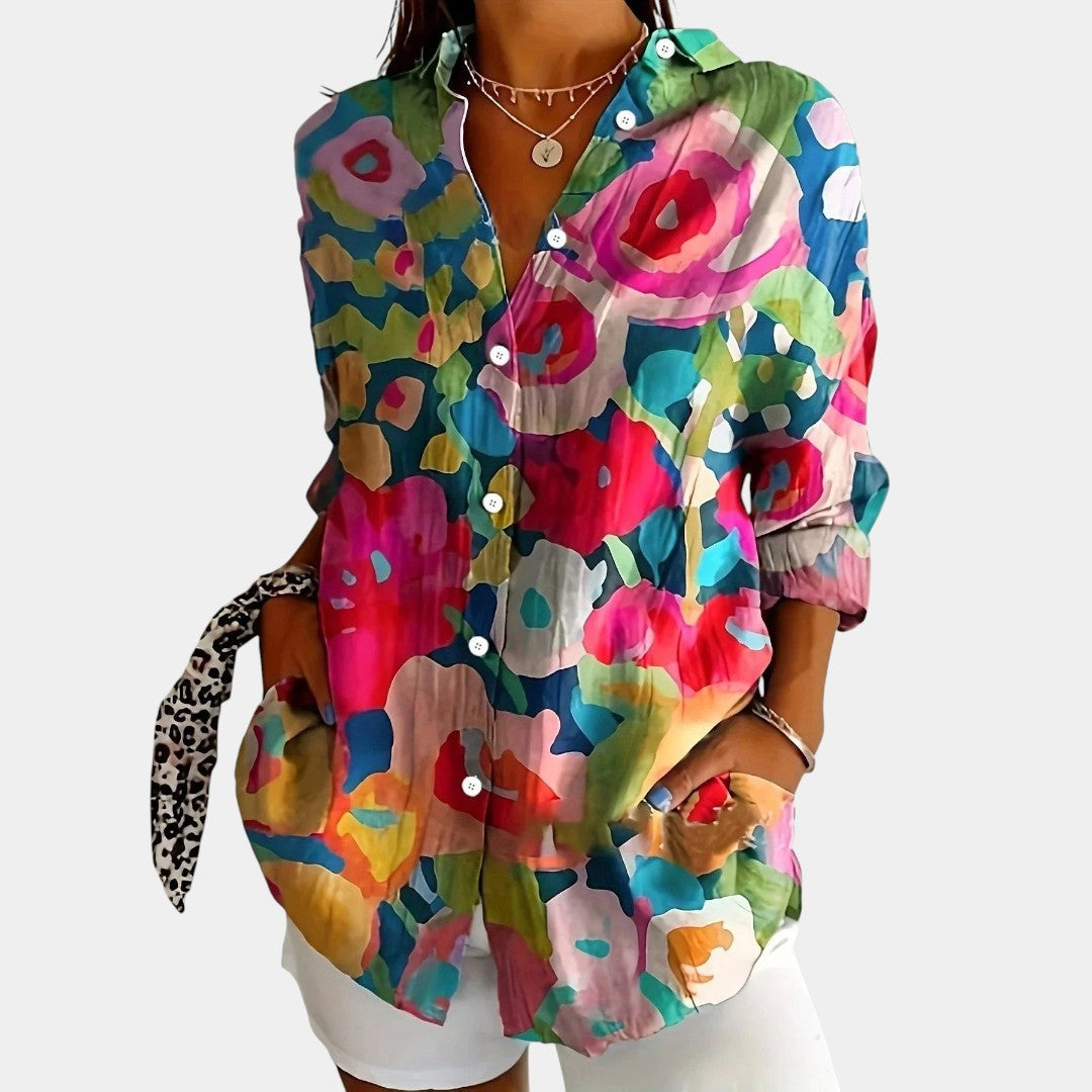 XIMENA | Blusa con estampado vibrante