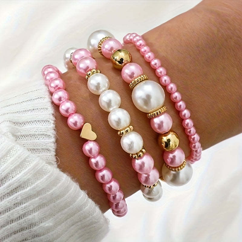 MARÍA JOSÉ JOSÉ | Pulseras de corazón con perlas