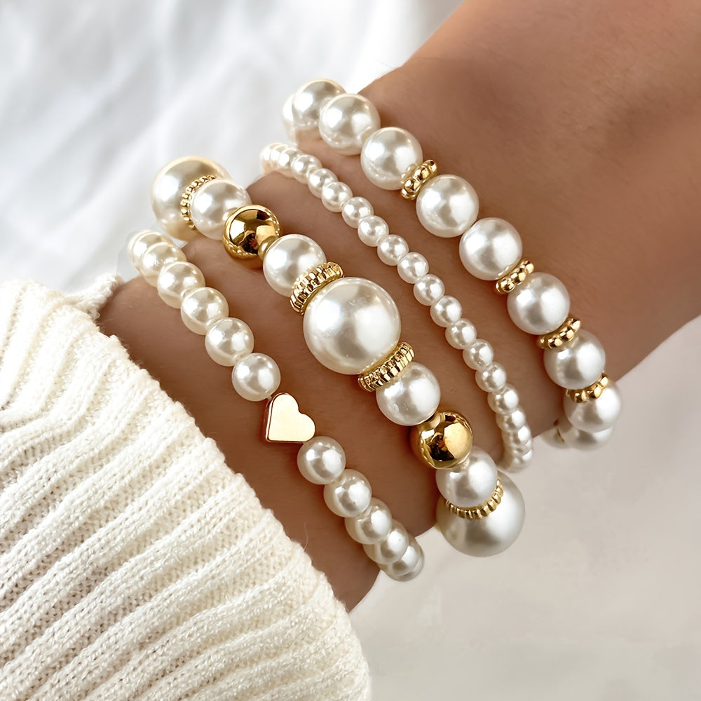 MARÍA JOSÉ JOSÉ | Pulseras de corazón con perlas
