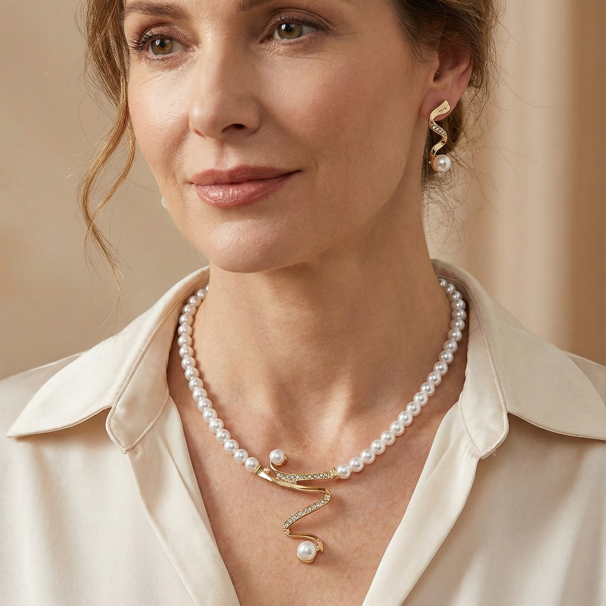 MARÍA JOSÉ JOSÉ | Collar y pendientes de perlas