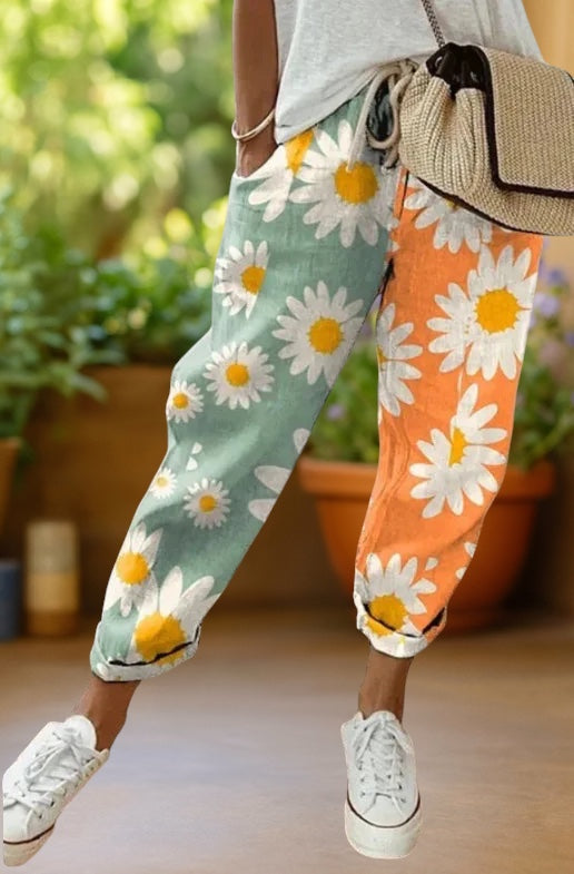 SOLEIL | Pantalón tobillero estampado