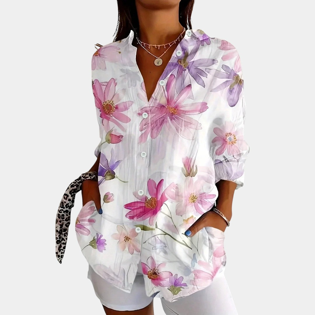 EMILIA | Blusa con estampado vibrante