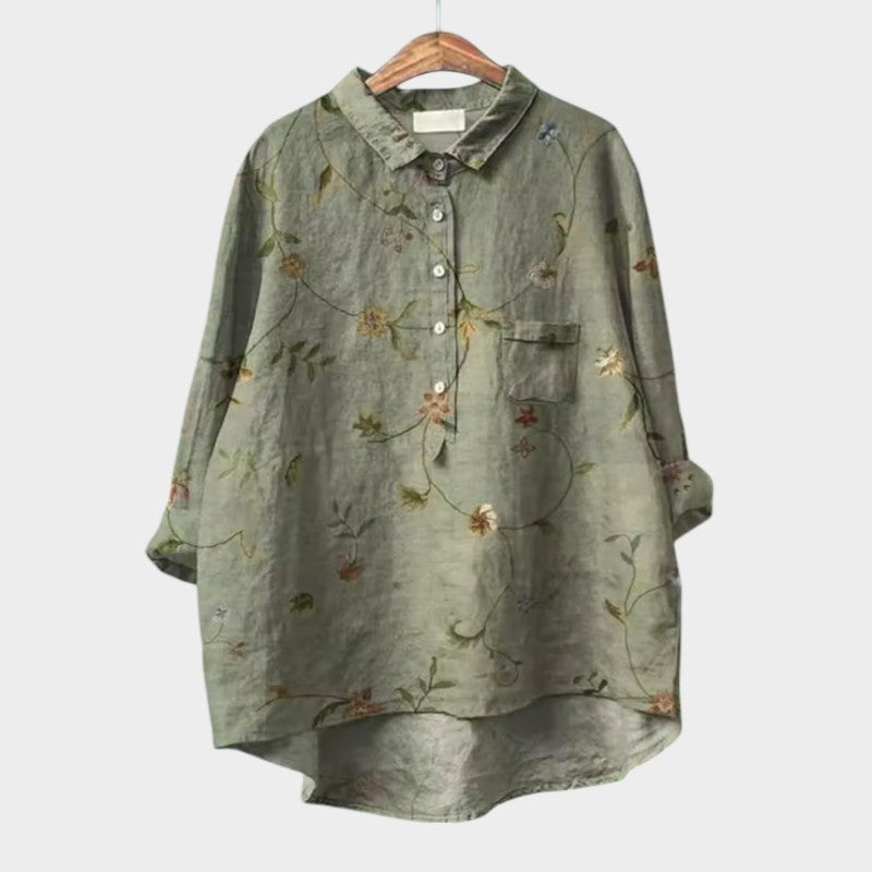 AMAYA | Blusa con encaje artesanal