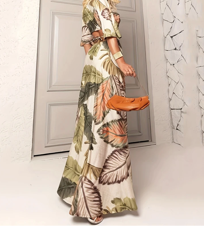 SIENNA | Vestido estampado con aberturas
