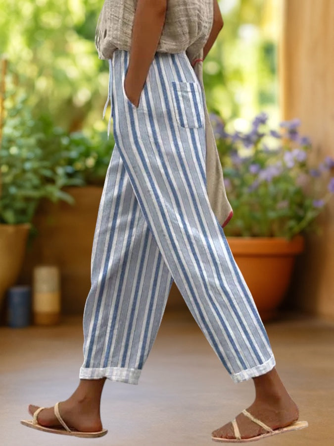 SOLEIL | Pantalón tobillero estampado