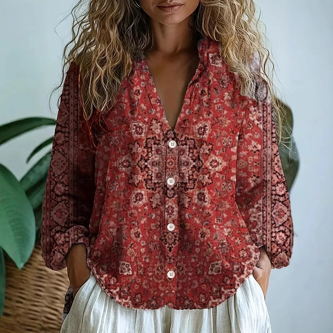MARÍA JOSÉ | Blusa con estampado natural
