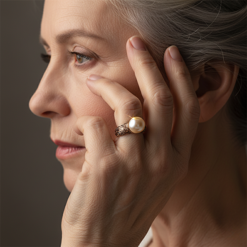 MARÍA JOSÉ JOSÉ | Anillo dorado con perla