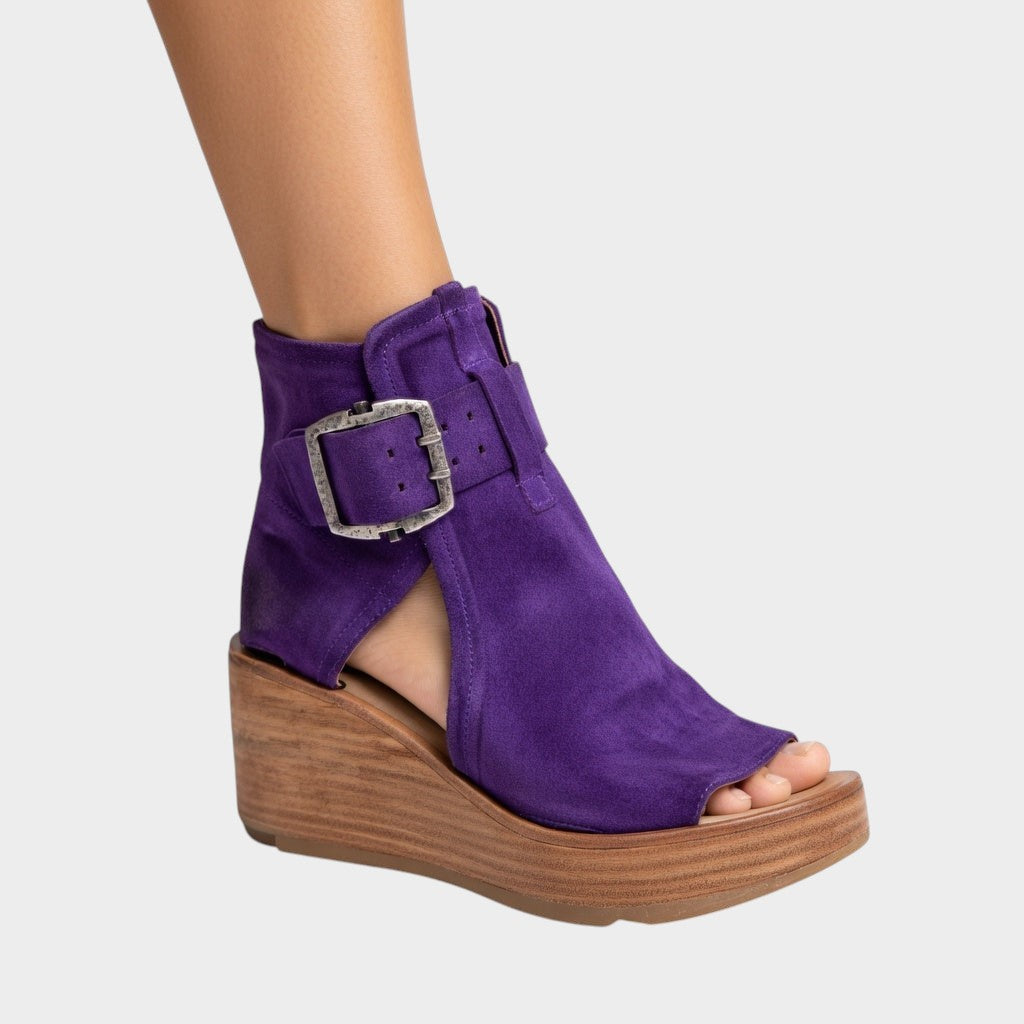 NATALIA | Botines con cuña y puntera abierta