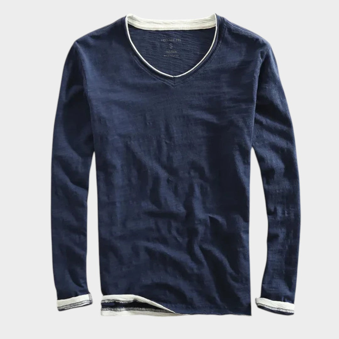 DIEGO | Camiseta de manga larga con cuello en V
