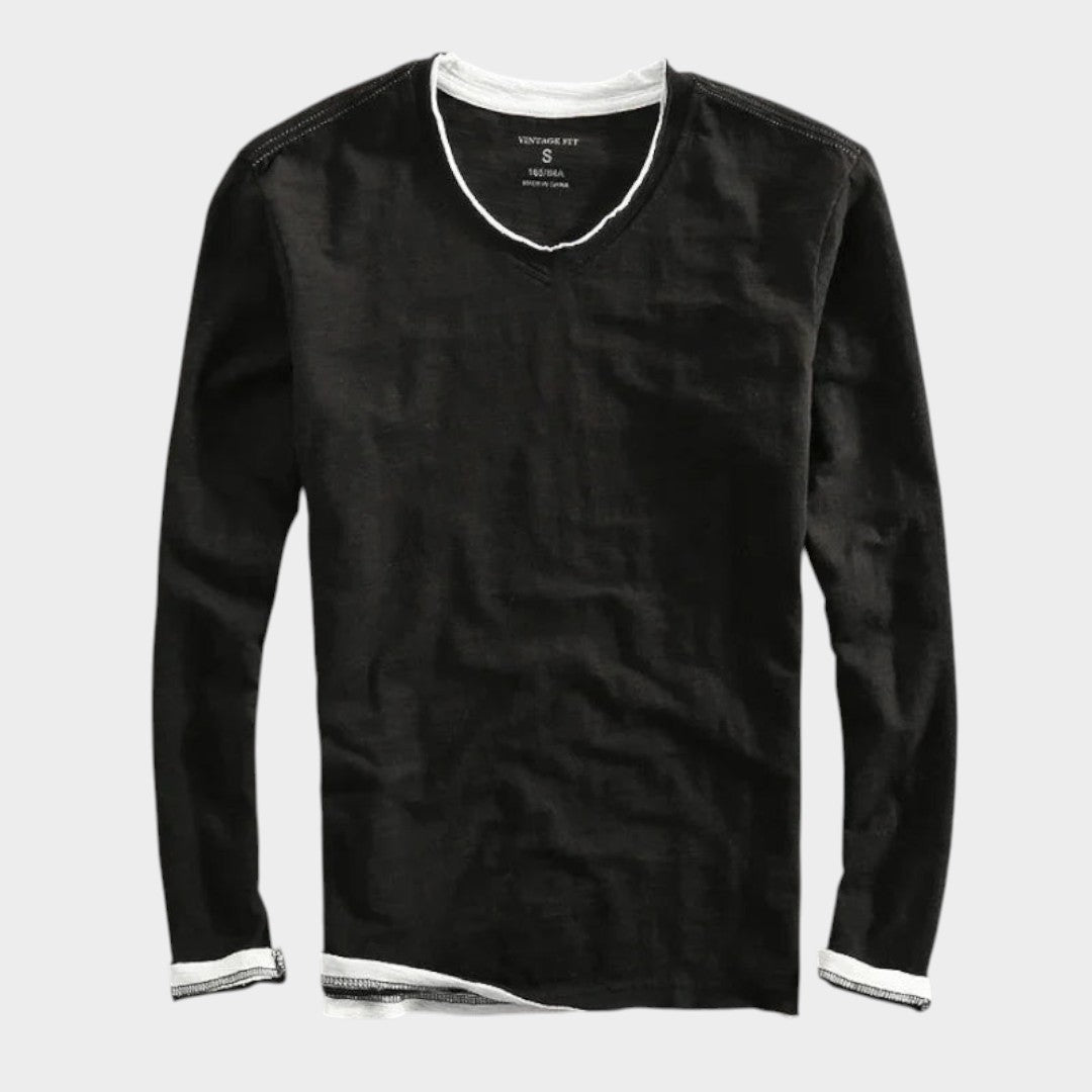 DIEGO | Camiseta de manga larga con cuello en V