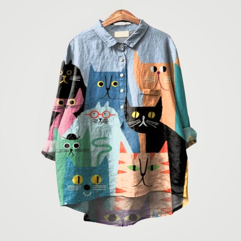 PAOLA | Sudadera con estampado de gatos