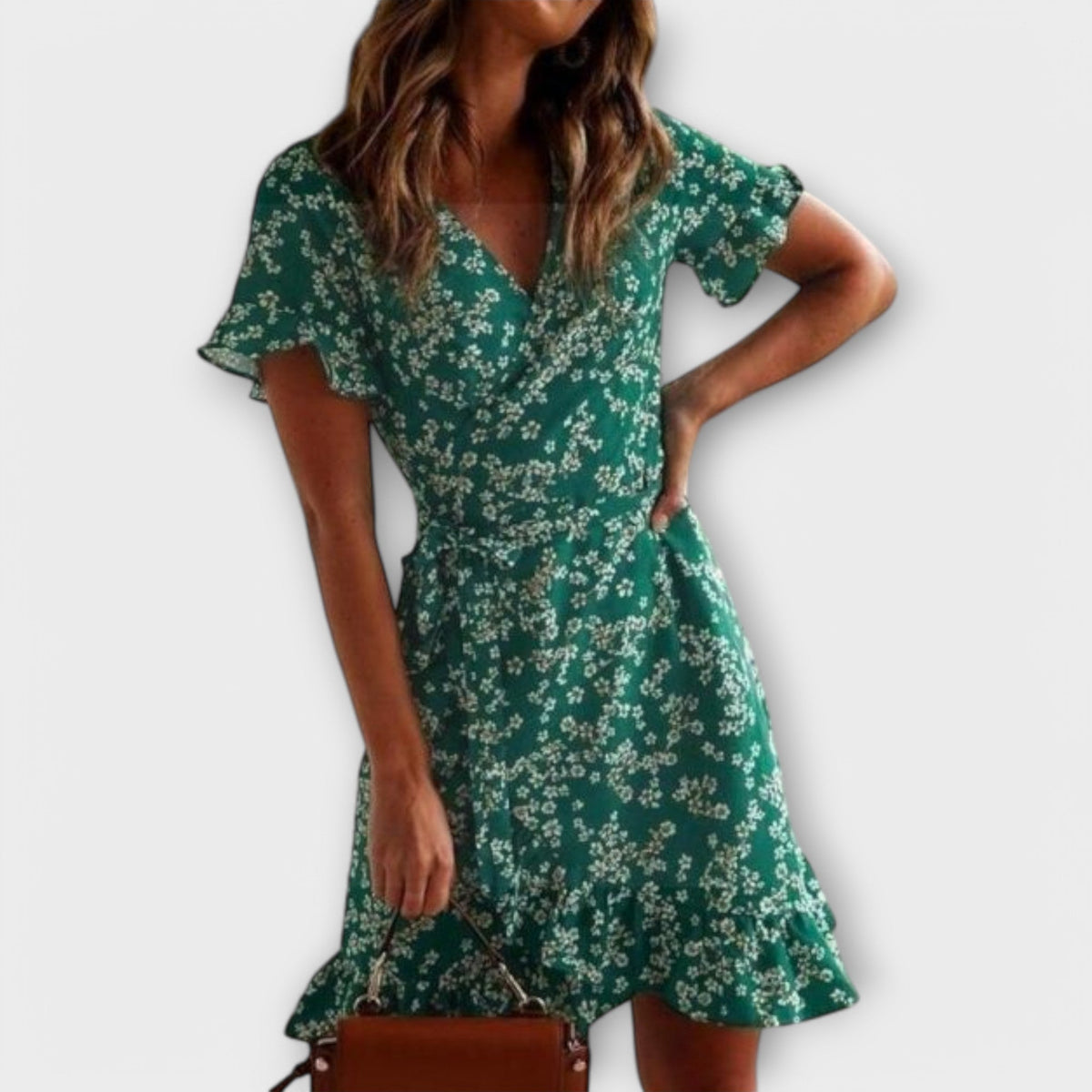 ANDREA | Vestido bohemio corto estampado