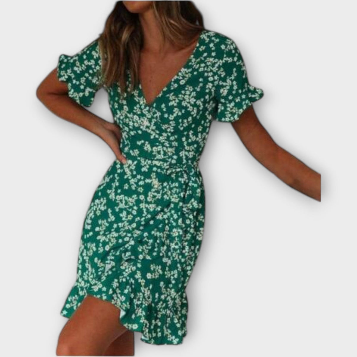 ANDREA | Vestido bohemio corto estampado