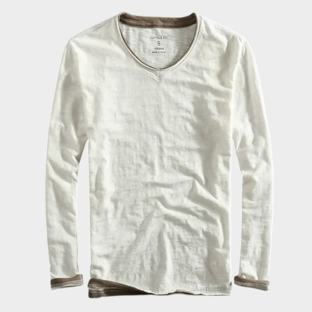 DIEGO | Camiseta de manga larga con cuello en V