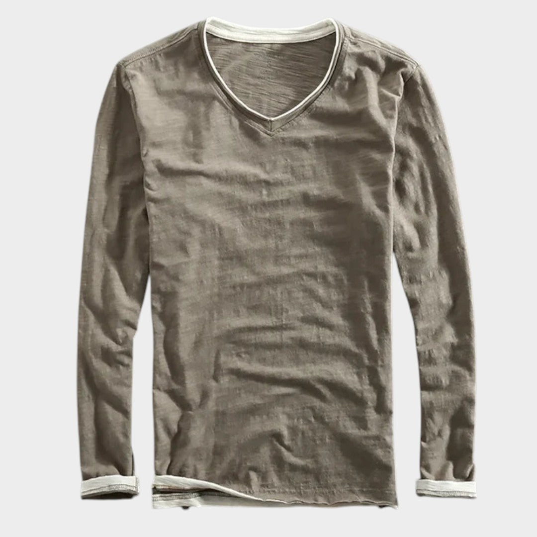 DIEGO | Camiseta de manga larga con cuello en V