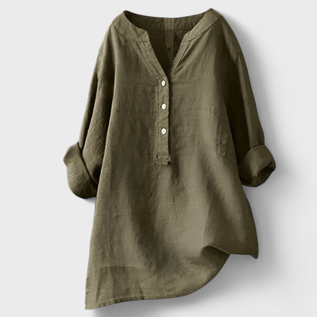 ANDREA | Camisa con botones holgada