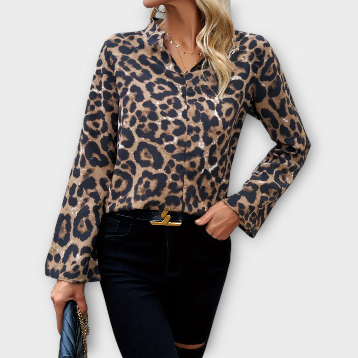 ALICIA | Blusa holgada con estampado de leopardo