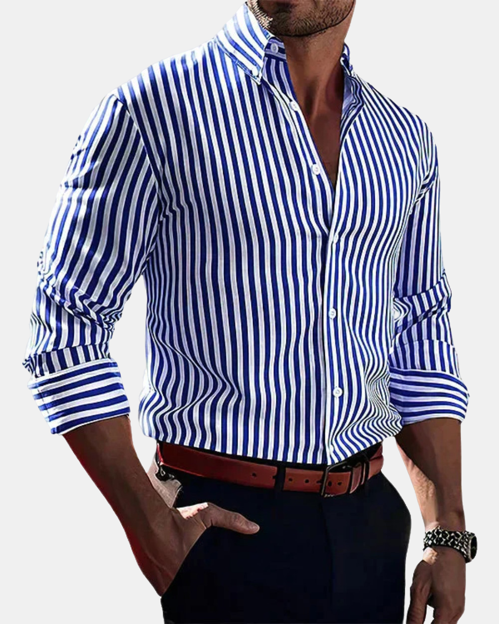 ALEJANDRO | Camisa de rayas entallada