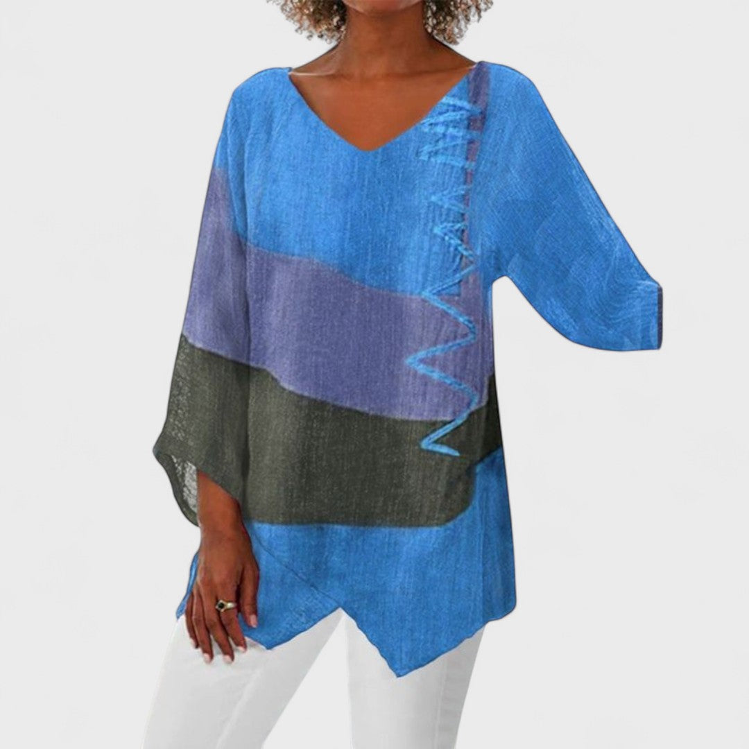 VICTORIA | Blusa con escote en V estampada