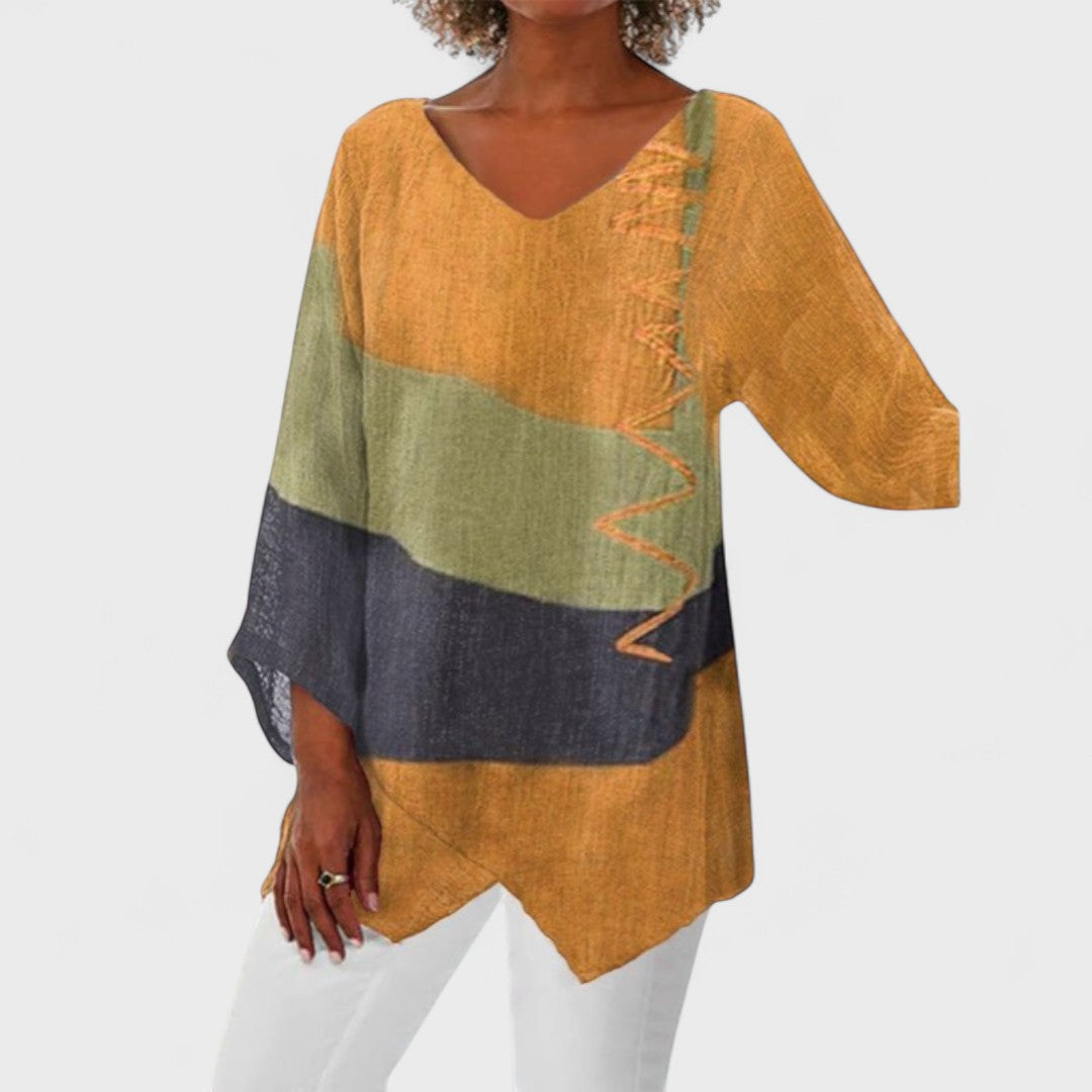 VICTORIA | Blusa con escote en V estampada