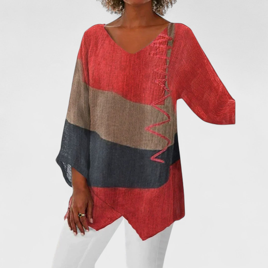 VICTORIA | Blusa con escote en V estampada
