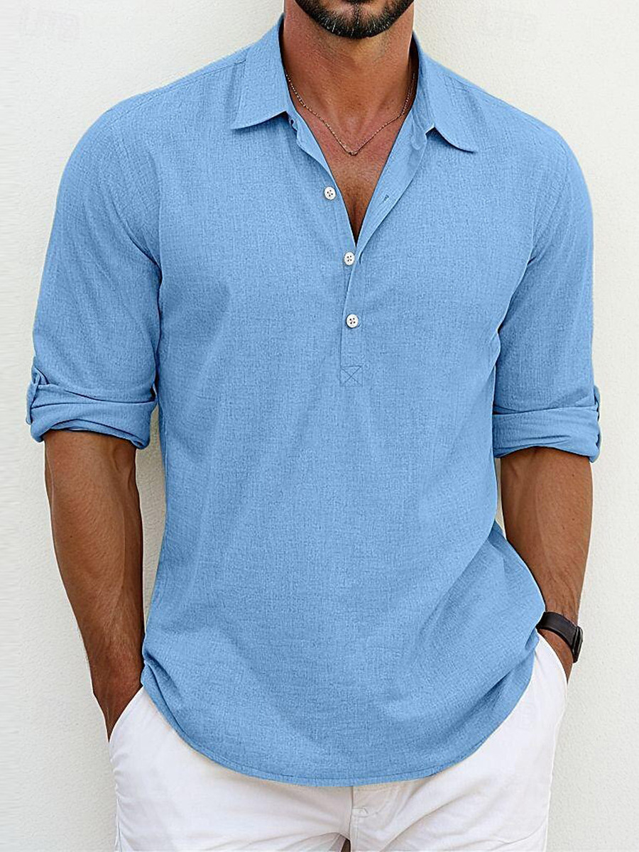 ADRIÁN | Camisa de lino con corte entallado