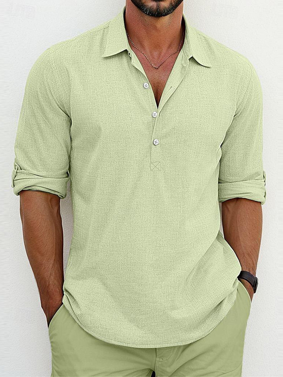 ADRIÁN | Camisa de lino con corte entallado