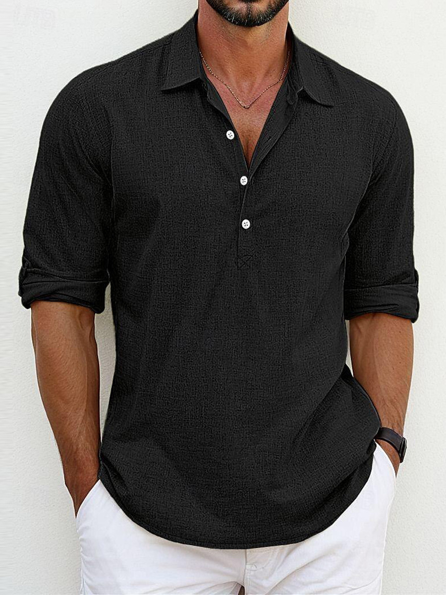 ADRIÁN | Camisa de lino con corte entallado