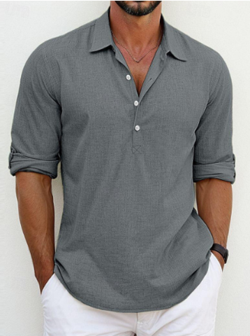 ADRIÁN | Camisa de lino con corte entallado