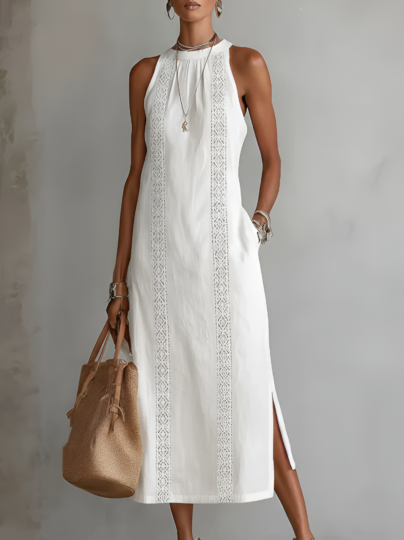 CHARLOTTE | Vestido midi con cuello mao