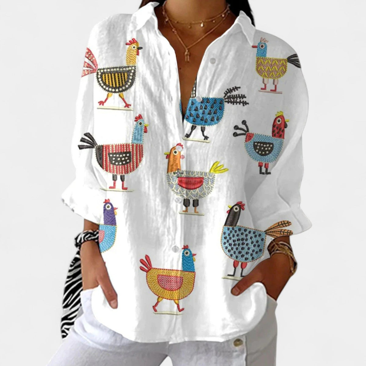 REGINA | Blusa con estampado vibrante