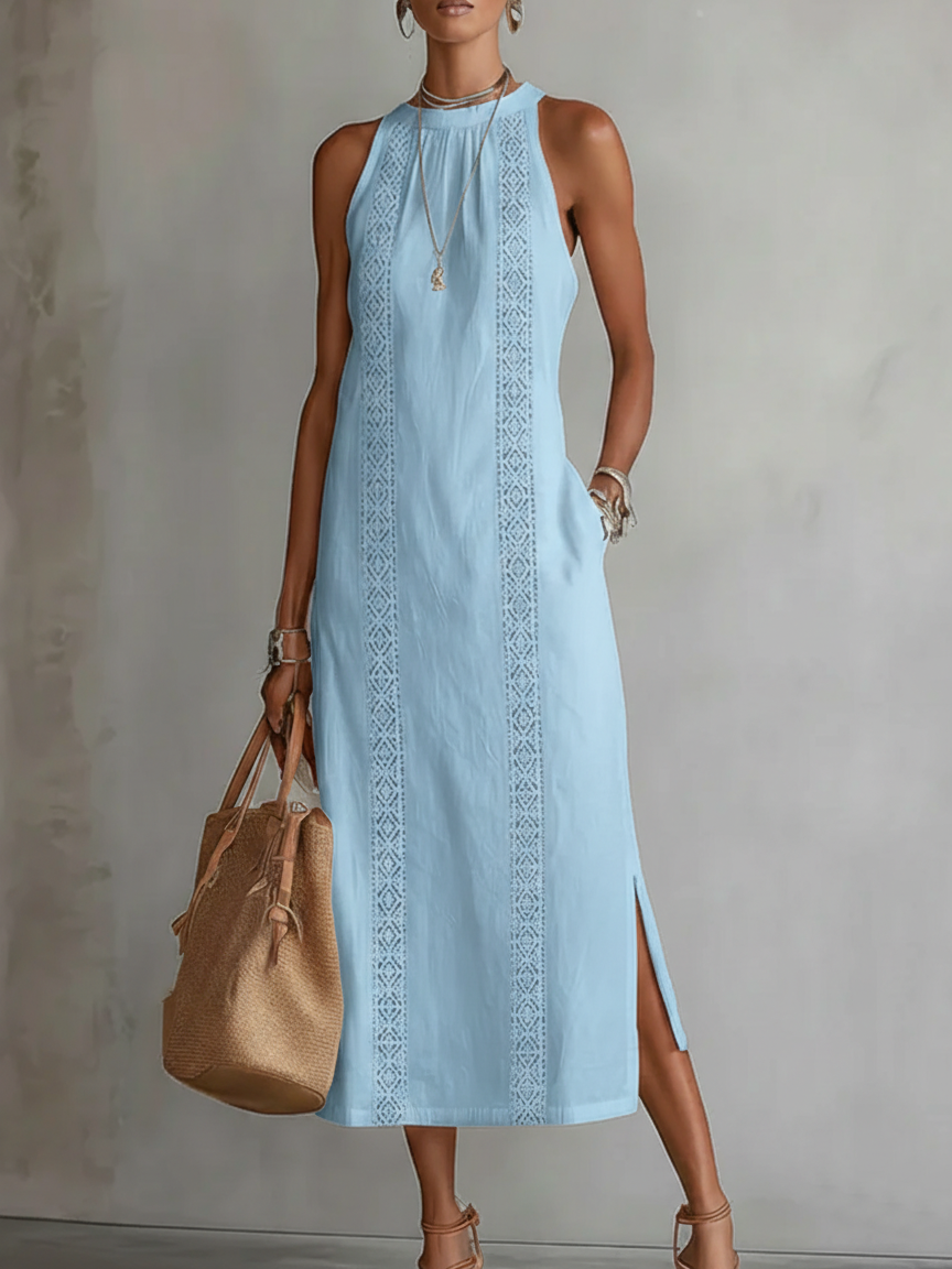 CHARLOTTE | Vestido midi con cuello mao