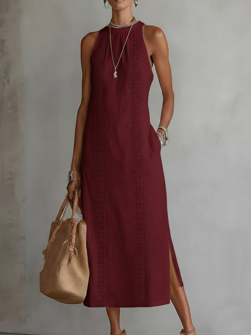 CHARLOTTE | Vestido midi con cuello mao