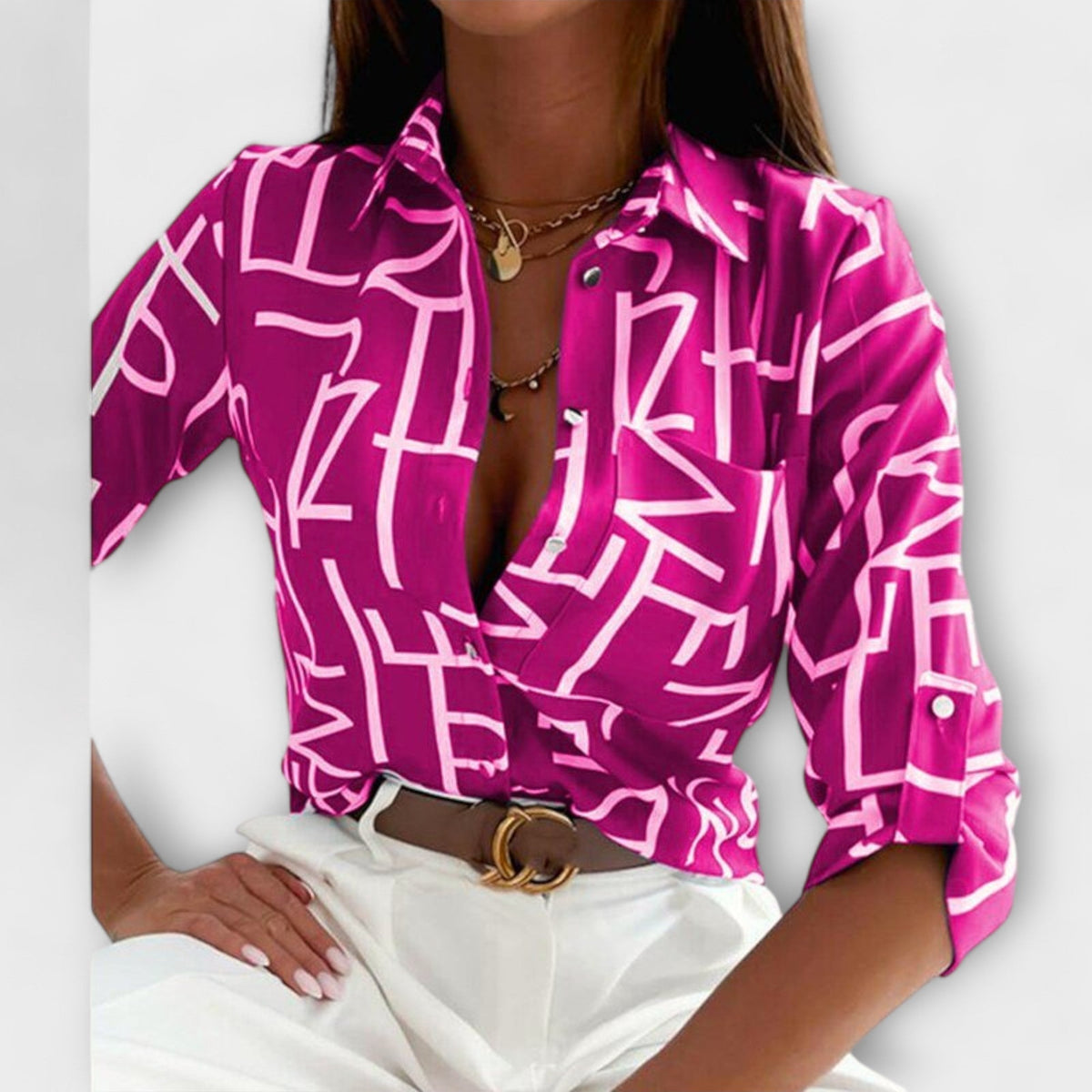 BEATRIZ | Blusa con cuello clásico