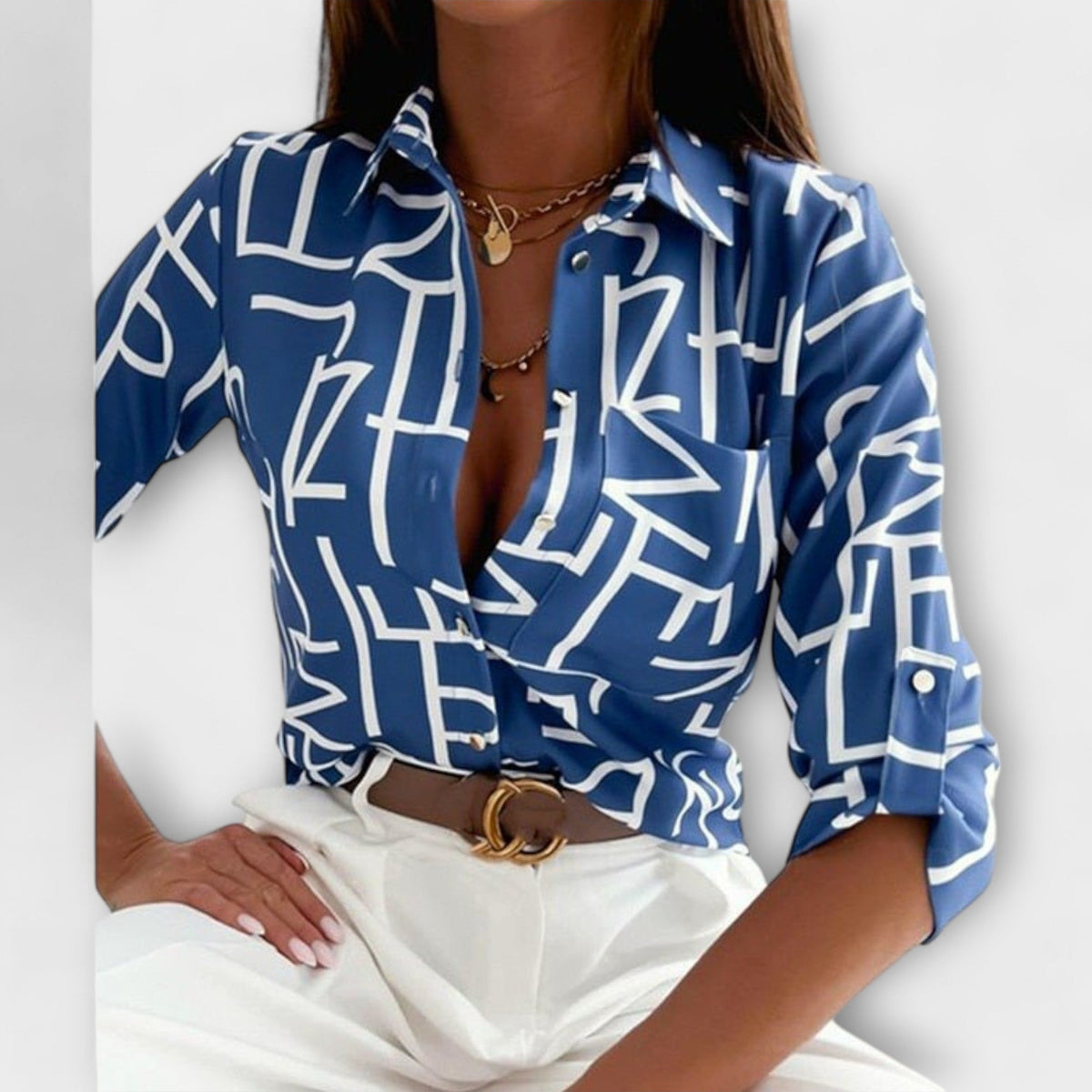 BEATRIZ | Blusa con cuello clásico