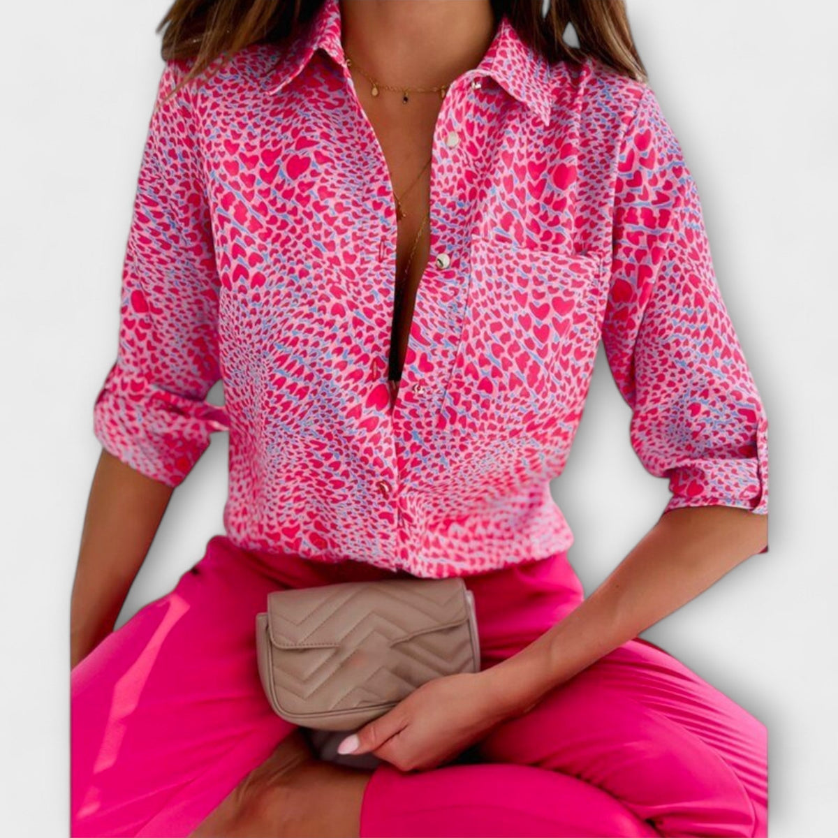 BEATRIZ | Blusa con cuello clásico