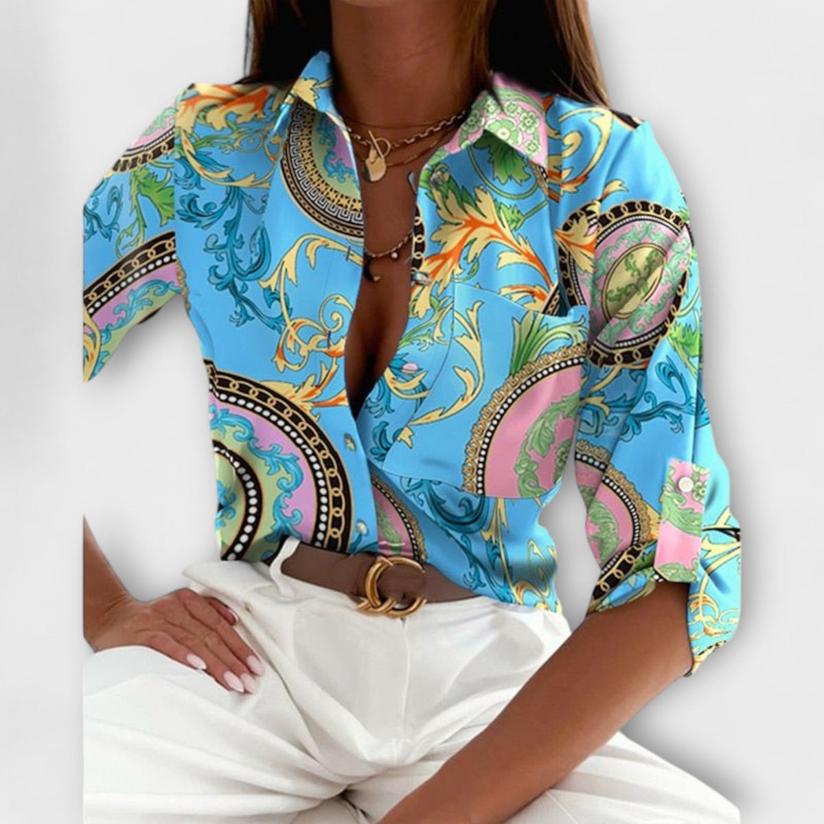 BEATRIZ | Blusa con cuello clásico